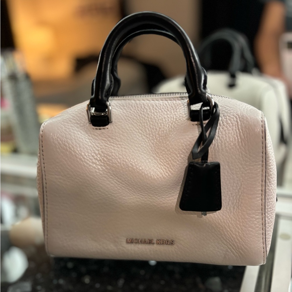 Michael Kors white leather Kirby mini purse